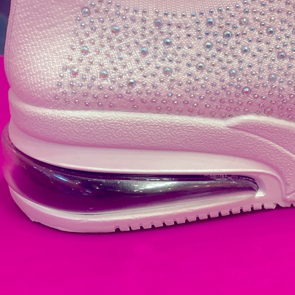 Italina Knitted Sparkly Embellished Platform Slip-On Sock Sneaker - Picture 5 of 9